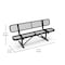 Flash Furniture Sigrid 6' Outdoor Bench with Backrest, Commercial Grade Metal Mesh Seat, Backrest, Black Steel Frame SLF-AG4HUT2-BK-GG - alternate 4